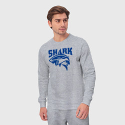 Костюм хлопковый мужской Акула атакует, цвет: меланж — фото 2