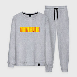 Костюм хлопковый мужской Twenty one pilots - color logo, цвет: меланж