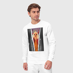 Костюм хлопковый мужской Horns, цвет: белый — фото 2