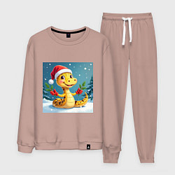 Мужской костюм Символ 2025 нового года змея в шаке Санты