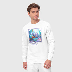 Костюм хлопковый мужской Байлу, цвет: белый — фото 2