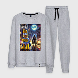 Мужской костюм Homer Simpson vs Batman - ai art joke