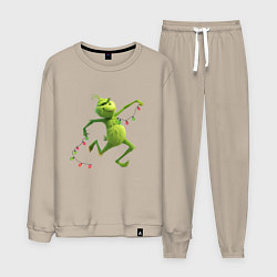 Мужской костюм Новогоднее настроение гринч с гирляндой