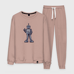 Мужской костюм Винтажный серый робот