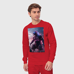 Костюм хлопковый мужской Годзилла - король монстров, цвет: красный — фото 2