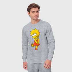 Костюм хлопковый мужской Lisa Simpson, цвет: меланж — фото 2