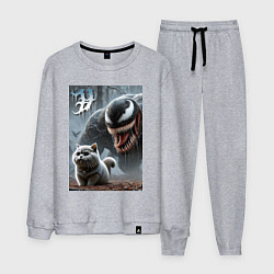 Костюм хлопковый мужской Venom wants to move into a purebred cat, цвет: меланж