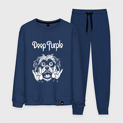 Костюм хлопковый мужской Deep Purple rock dog, цвет: тёмно-синий