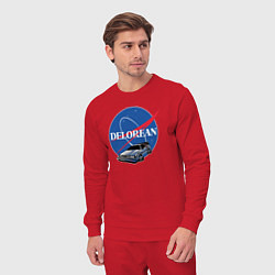 Костюм хлопковый мужской Space delorean, цвет: красный — фото 2