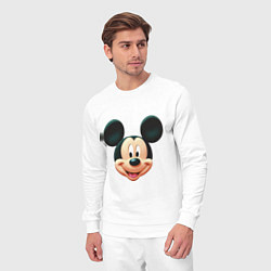 Костюм хлопковый мужской Mickey mouse head, цвет: белый — фото 2