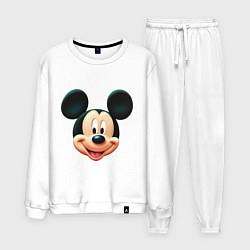 Костюм хлопковый мужской Mickey mouse head, цвет: белый