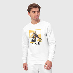 Костюм хлопковый мужской Гашетка - Zenless Zone Zero, цвет: белый — фото 2