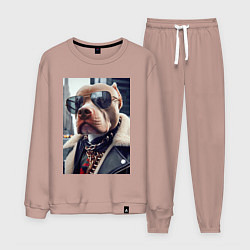 Мужской костюм Чувак питбуль в тёмных очках