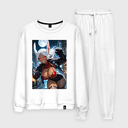 Костюм хлопковый мужской Мирко из Моя геройская академия в неофициальном ко, цвет: белый