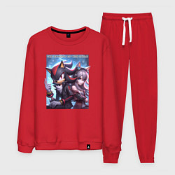 Костюм хлопковый мужской Shadow and Maria - ai art, цвет: красный