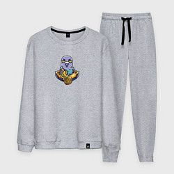 Мужской костюм Хмурый голубь с перчаткой бесконечности