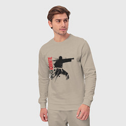 Костюм хлопковый мужской Каратист, цвет: миндальный — фото 2