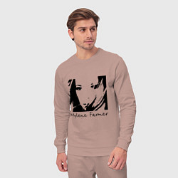 Костюм хлопковый мужской Милен Фармер, цвет: пыльно-розовый — фото 2