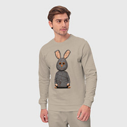 Костюм хлопковый мужской Cartoon hare character, цвет: миндальный — фото 2