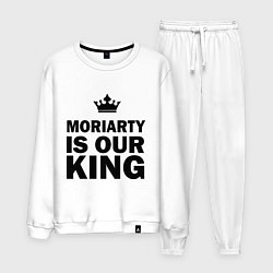 Костюм хлопковый мужской Moriarty is our king, цвет: белый