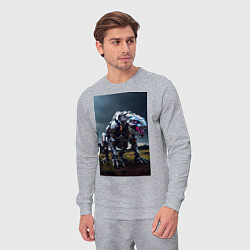 Костюм хлопковый мужской Робот в стиле Horizon, цвет: меланж — фото 2