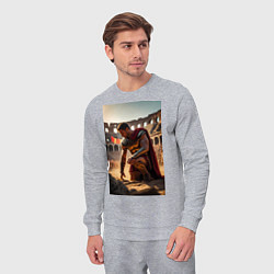 Костюм хлопковый мужской Спартак в Колизее, цвет: меланж — фото 2