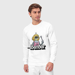 Костюм хлопковый мужской Gender Bender, цвет: белый — фото 2