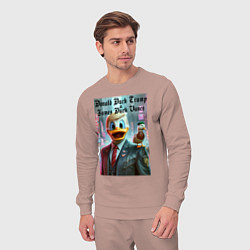 Костюм хлопковый мужской Donald Duck Trump and James Duck Vance, цвет: пыльно-розовый — фото 2