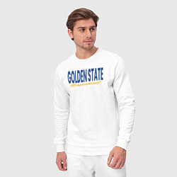 Костюм хлопковый мужской Golden State basketball, цвет: белый — фото 2