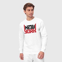 Костюм хлопковый мужской America New York, цвет: белый — фото 2