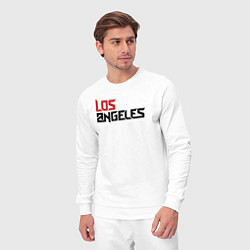 Костюм хлопковый мужской USA Los Angeles, цвет: белый — фото 2