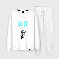 Костюм хлопковый мужской AcDc Angus Young, цвет: белый