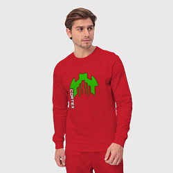 Костюм хлопковый мужской Cortex зелёный aneurism iv, цвет: красный — фото 2