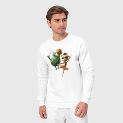 Костюм хлопковый мужской Ballerina Cappuccina - Glorbo Fruttodrillo, цвет: белый — фото 2