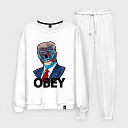 Костюм хлопковый мужской Trump obey, цвет: белый