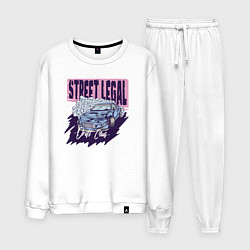 Костюм хлопковый мужской Street legal, цвет: белый