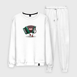 Костюм хлопковый мужской Мем баян, цвет: белый