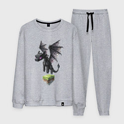 Костюм хлопковый мужской Ender Dragon, цвет: меланж