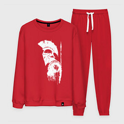 Костюм хлопковый мужской Один из 300 спартанцев, цвет: красный