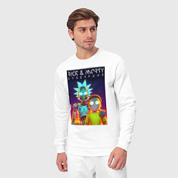 Костюм хлопковый мужской Cyborg Rick and Morty - ai art fantasy, цвет: белый — фото 2