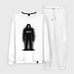 Костюм хлопковый мужской Bones horror style, цвет: белый