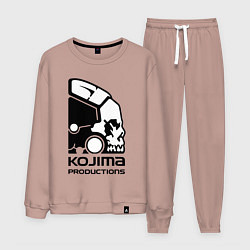 Костюм хлопковый мужской Kojima produktions logo, цвет: пыльно-розовый