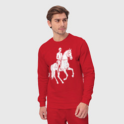 Костюм хлопковый мужской Конный спорт, цвет: красный — фото 2