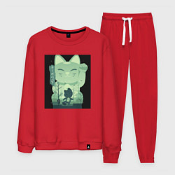 Костюм хлопковый мужской Neko Turbo Granny Dandadan, цвет: красный