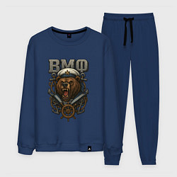 Костюм хлопковый мужской ВМФ медведь, цвет: тёмно-синий