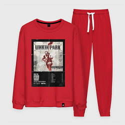 Костюм хлопковый мужской Linkin Park альбом Hybrid Theory, цвет: красный