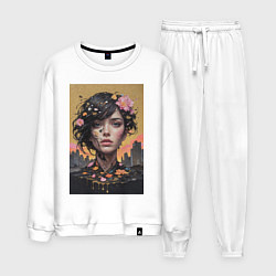 Костюм хлопковый мужской Городская муза, цвет: белый