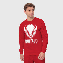 Костюм хлопковый мужской Буйвольский стиль, цвет: красный — фото 2