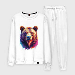 Костюм хлопковый мужской Хозяин сибирской тайги, цвет: белый