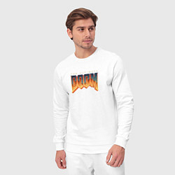 Костюм хлопковый мужской Doom ultimate logo, цвет: белый — фото 2